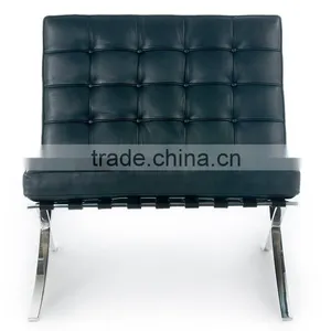 Wholesale Pu Leather Barcelona Style Chair With Footrest Chair thumbnail-4