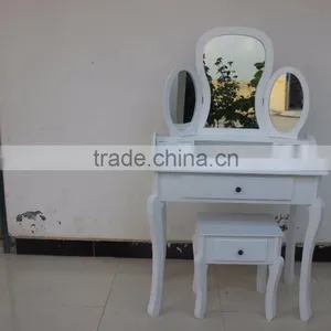 Modern Design Dressing Table With Mirror and Stool/ Make-up Table With Mirror and Stool thumbnail-1
