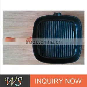 WS-FP11 Enamel Cast Iron Grill Pan With Short Handle thumbnail-1