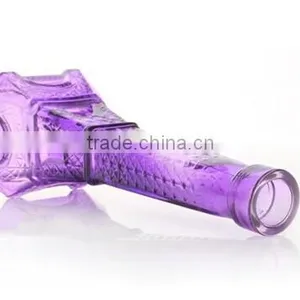 Gradient Color Eiffel Tower Purple Glass Vase for Home Decoration thumbnail-2