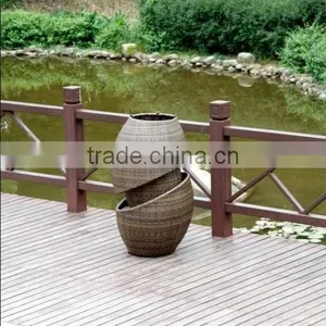 Stackable Garden Rattan Sofa Set Cheap Wicker Coffee Table Set thumbnail-4