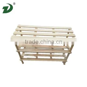 Three-layers Light Wooden Shoe Shelf/Stackable Shoe Rack thumbnail-2