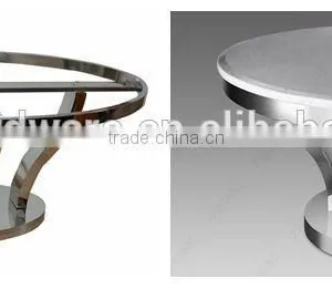 Round Dining Table With Metal Base thumbnail-3