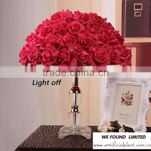 WEFOUND Romantic Wedding Roses Led Decoration Flower Light Candlestick thumbnail-1