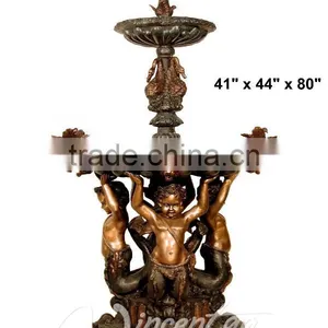 Outdoor Decor Bronze Children Water Fountain for Sale thumbnail-1