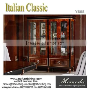 YB68 Hot Sale High Quality Antique Large Red Solid Wood Armoire thumbnail-2