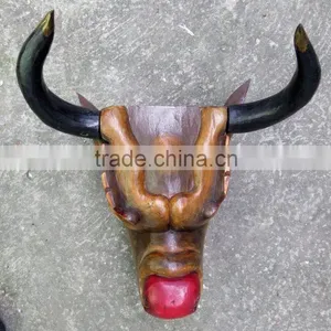 Dragon Mask Wall Hanging Decor Handmade in Nepal thumbnail-4