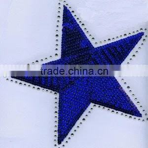 Satin Fabric Rhinestone Heat Transfer Heat Seal on Clothes thumbnail-1