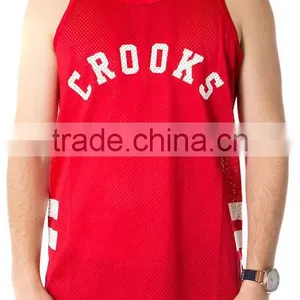 100% Mesh Polyester Men Singlet Tank Top thumbnail-2