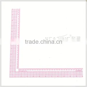 Kearing Flexible L Shaped Ruler 12'' / 26 cm Clear Plastic Garment Design Ruler for Sew Area #5812 thumbnail-6