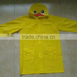 Inodorous Cartoon Yellow Duck Cute Children PVC Raincoat Raincoat thumbnail-1
