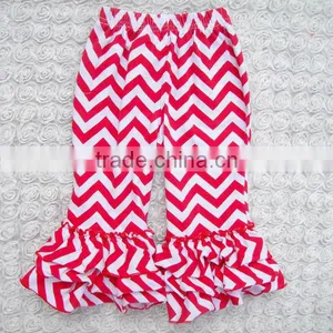 Hot Sale Rainbow Kids Ruffle Bottom Pants Cute Newborn Clothes Girls Triple Ruffle Pants Wholesale thumbnail-2