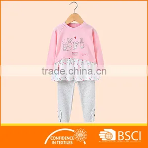 Baby Girl Rabbit Printed Clothing Set thumbnail-1