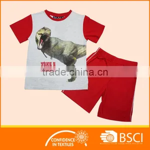 Boys 2 PCS T Shirt &Board Shorts, Summer Wear Set thumbnail-1