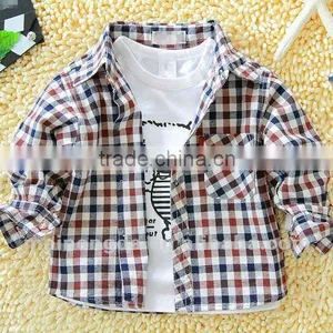 Plaid Cotton Shirts for Kids thumbnail-1