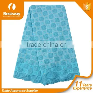 Cheap Price Hign Quality Square Style Cotton Swiss Voile Lace With Stones for Clothes SL0408 thumbnail-5