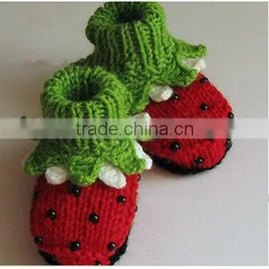 Hand Made Knitting Baby Shoes Baby Walking Shoes thumbnail-1