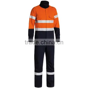 Made China Custom Wholesale Bulk Workwear Uniforms Plus Taped Lightweight FR Non Vented Coverall Uniforms thumbnail-1
