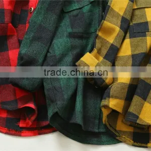 2-8 Years Wholesale 2017 New Fashion Full Sleeve Kids Blouses Cotton Autumn Plaid Boys Shirts thumbnail-2