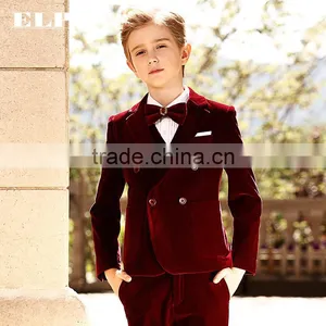 ELPA Red Kids Sweat 3 Pcs Boys Formal Suits thumbnail-1