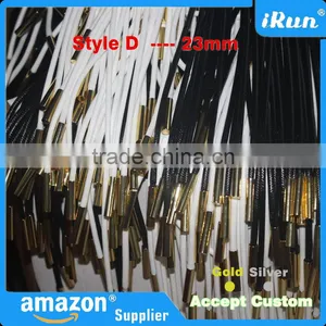 Gold/Silver 23mm Shoelaces Laces Cylindrical Aglets For Mids & Lows Trainers - Metal Aglets Shoe Laces Tips Replacement thumbnail-6