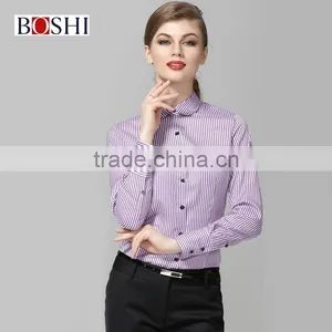 Wholesale Girls Boutique Clothing Of Formal Professional Strip Shirts thumbnail-2