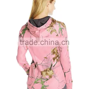 Latest Women Lightweight Camo Sweatshirt Zip Pullover Hoodies Sweatshirts Wholesale Organic thumbnail-5
