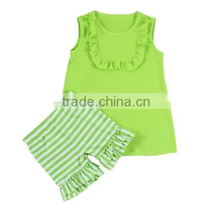 Wholesale Girls Boutique Children's Summer Green Snowman Pattern Suit thumbnail-1