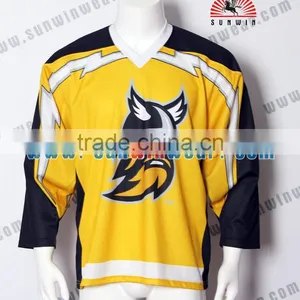 Wholesale Custom Hockey Jersey,European Sublimation Ice Hockey Jersey With Tackle Twill Embroidery thumbnail-1