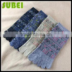 The Newest Personality Five Fingers Socks,Bohemia Pure Cotton Comfortable Toe Socks thumbnail-5