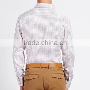 100% Men Cotton Shirts Plaid Design Casual Shirts for Men Italian thumbnail-2