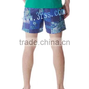 Long Satin Swim Shorts Men thumbnail-1