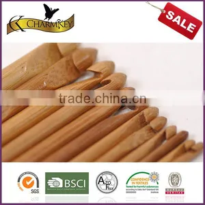 Charmkey Bamboo Needle Single Point Bamboo Crochet Hook Set for T Shirt Yarn to Crochet Blankets thumbnail-3