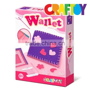 OEM Girl Craft Diy Kit Toy Create Your Sewing Felt Mini Wallet Cut Price thumbnail-2