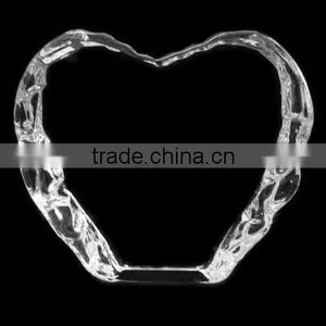 Optic Crystal Glass Blank Heart Iceberg For Souvenirs Office Decoration JKC-0095 thumbnail-1