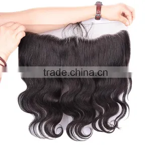 Ear to Ear Frontal Lace Closure With Baby Hair 13"*4" Body Wave Virgin Brazilian Hair Lace Closure thumbnail-3