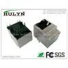1X1 Gigabit Vertical RJ45 Jack With Transformer and LEDs. thumbnail-1