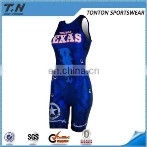 Oem Sublimated Comfortable Womens Wrestling Singlet thumbnail-1