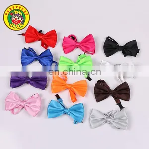 Solid Color Satin Party Mens Silk Bowtie thumbnail-1