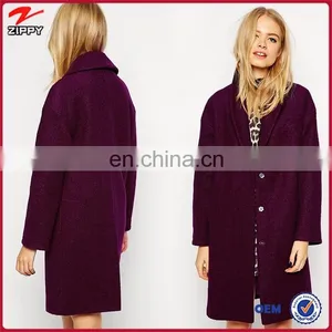 Long Design Tweed Fashion Woman Winter Coats thumbnail-1