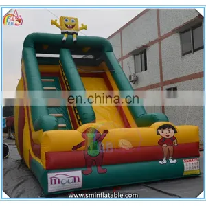 Hot Selling Inflatable Cartoon Toy Slide,sponge Bob Inflatable Double Slide,inflatable Playground Bounce Slide thumbnail-1