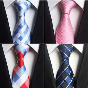 Double-brushed Plain Silk Woven Neckties Striped Orange thumbnail-1
