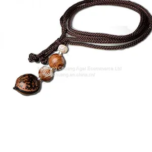 The Long Winter Sweater Chain Necklace Pendant All-match Simple Folk Style Female Ornaments, Linden Wood Pendant thumbnail-4