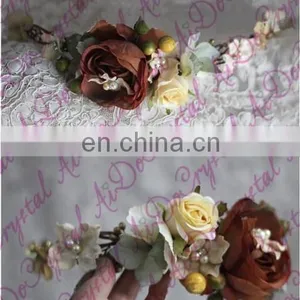 Aidocrystal Hair Accessories Craft Flower,fashion Hair Clip Accessories,floral Tiaras thumbnail-4