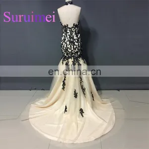 Free Shipping 2017 High Neck Prom Dresses With Appliques Lace Formal Evening Gowns thumbnail-2