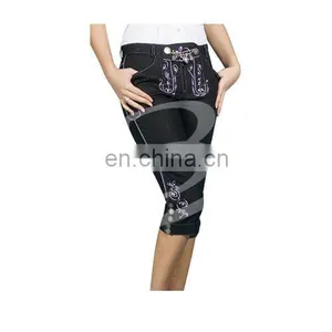Damen Lederhosen,Bavarian Kurze Lederhosen,Bavarian Lederhsoen, Herren Kniebundhosen thumbnail-1