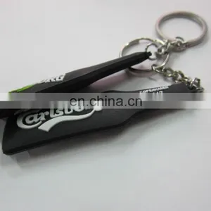 Custom Black Color Soft Rubber Pvc Keychains With Bottle Shape thumbnail-4