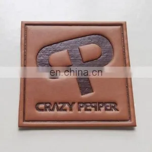 Leather Logo Patch Embossing Stamp in Garment Label thumbnail-2
