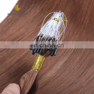 Double Drawn Human Hair Indian Cheap 2g Micro Loop Hair Keratin Hair thumbnail-3