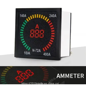 Box Shape 72mm*72mm AC 220V Digital Led Ammeter Indicator Light Ampere Meter thumbnail-2
